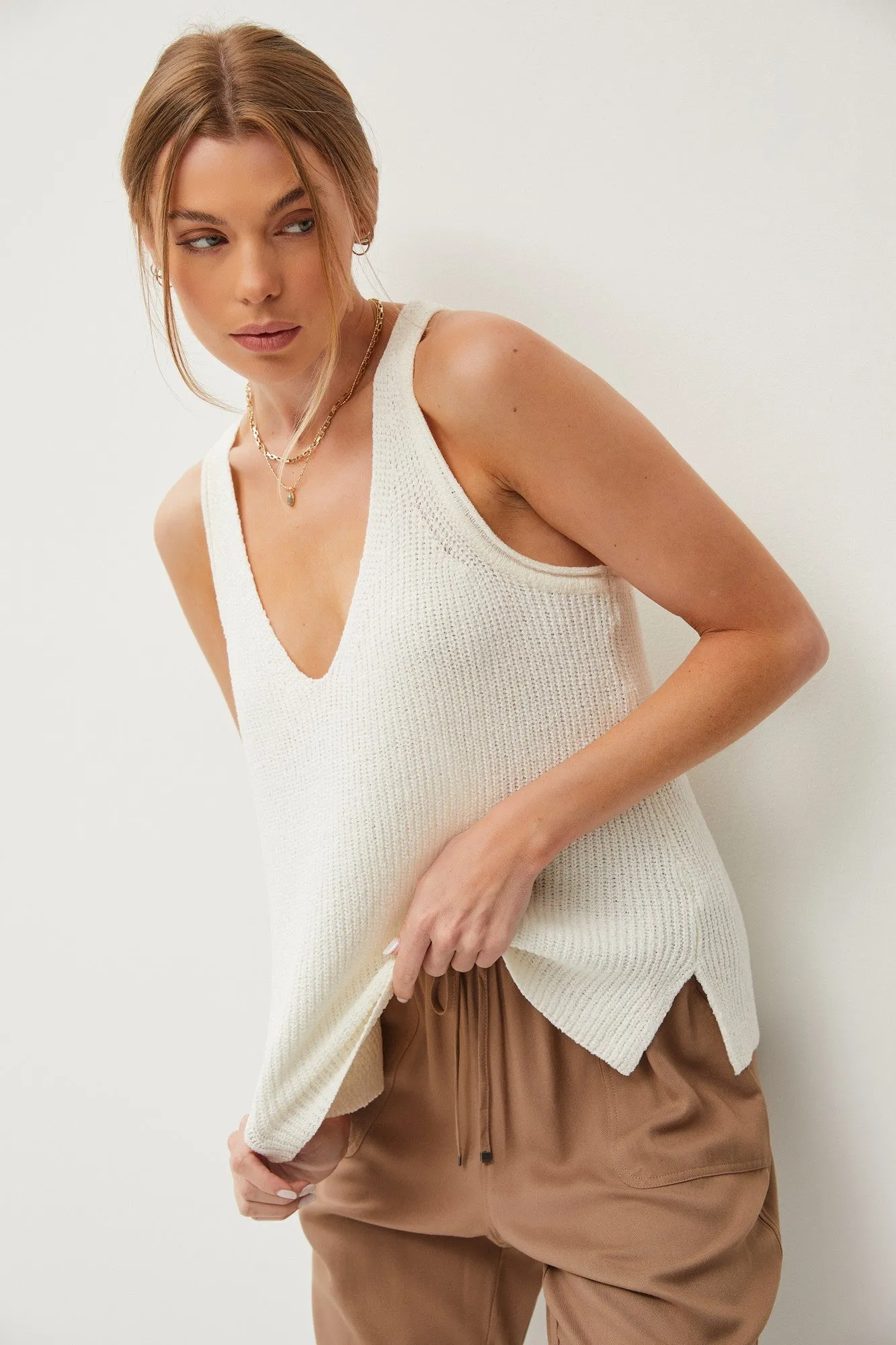 RACERBACK KNIT TANK TOP