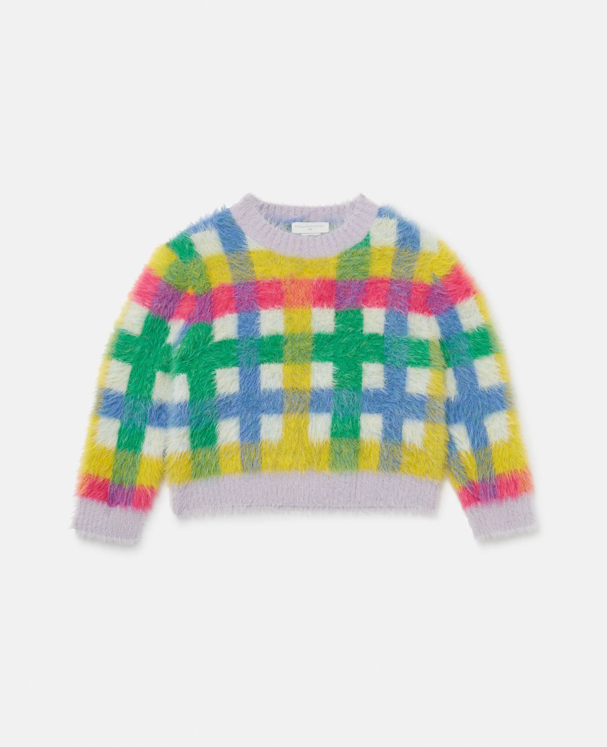 Rainbow Check Knitted Cardigan