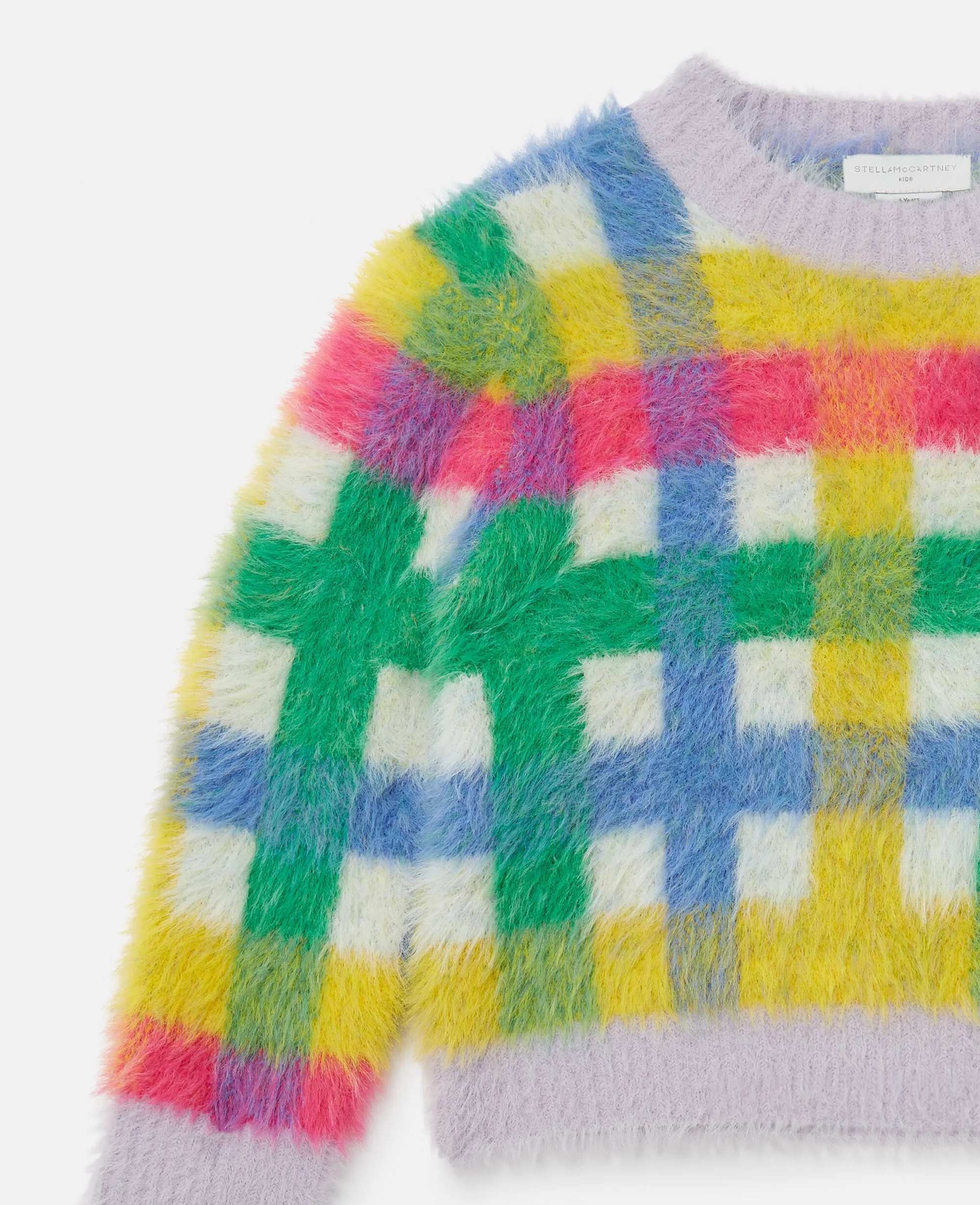 Rainbow Check Knitted Cardigan