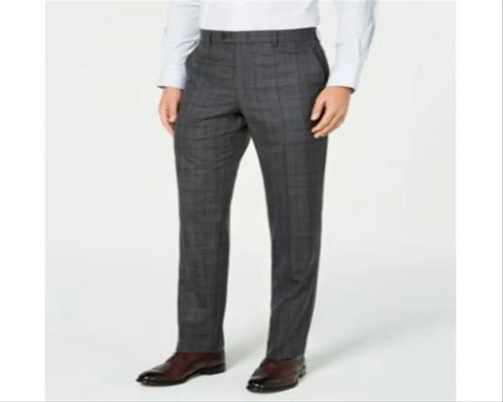 Ralph Lauren Men's Classic Fit Ultraflex Stretch Check Suit Separate Pants Gray Size 34X30