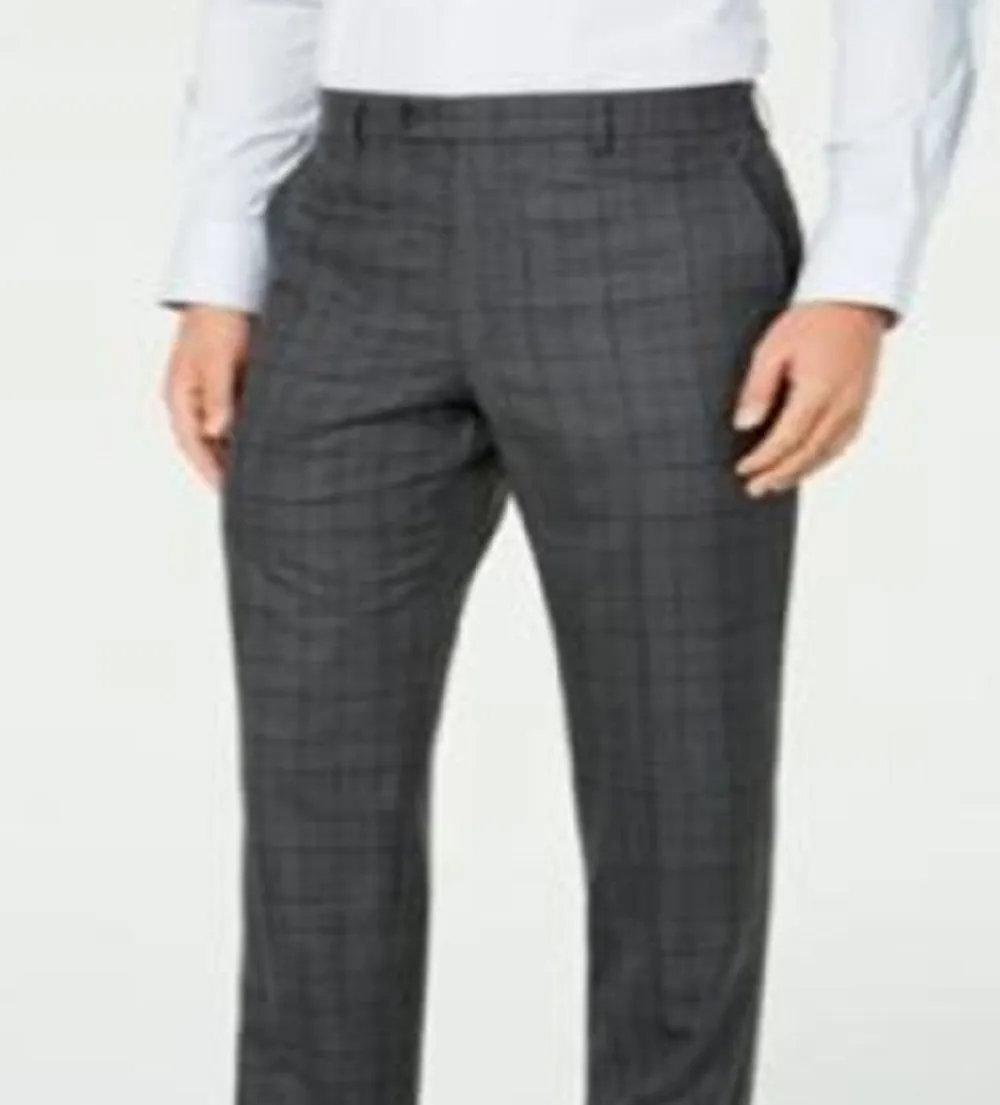 Ralph Lauren Men's Classic Fit Ultraflex Stretch Check Suit Separate Pants Gray Size 34X30