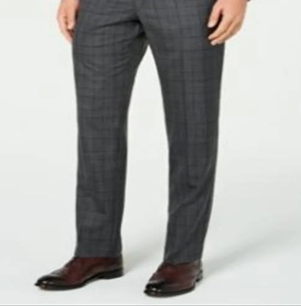 Ralph Lauren Men's Classic Fit Ultraflex Stretch Check Suit Separate Pants Gray Size 34X30