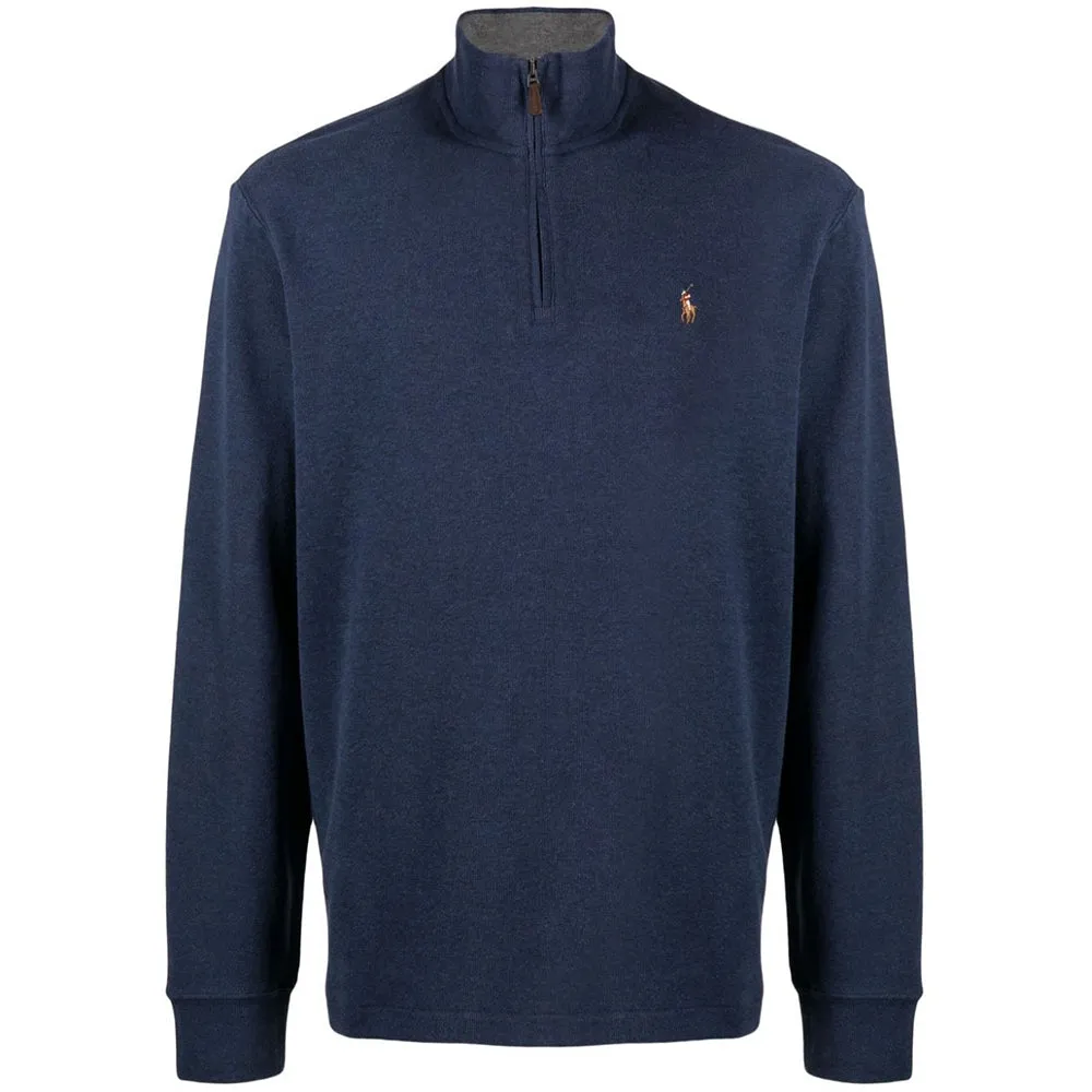 Ralph Lauren Men's Navy M Classics Long Sleeve Half-Zip Sweater