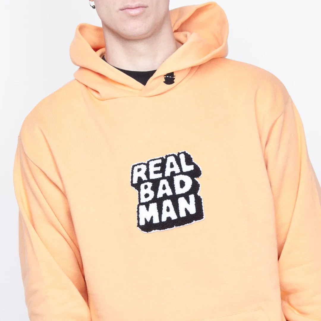 Real Bad Man - Chenille Hoodie (Orange)