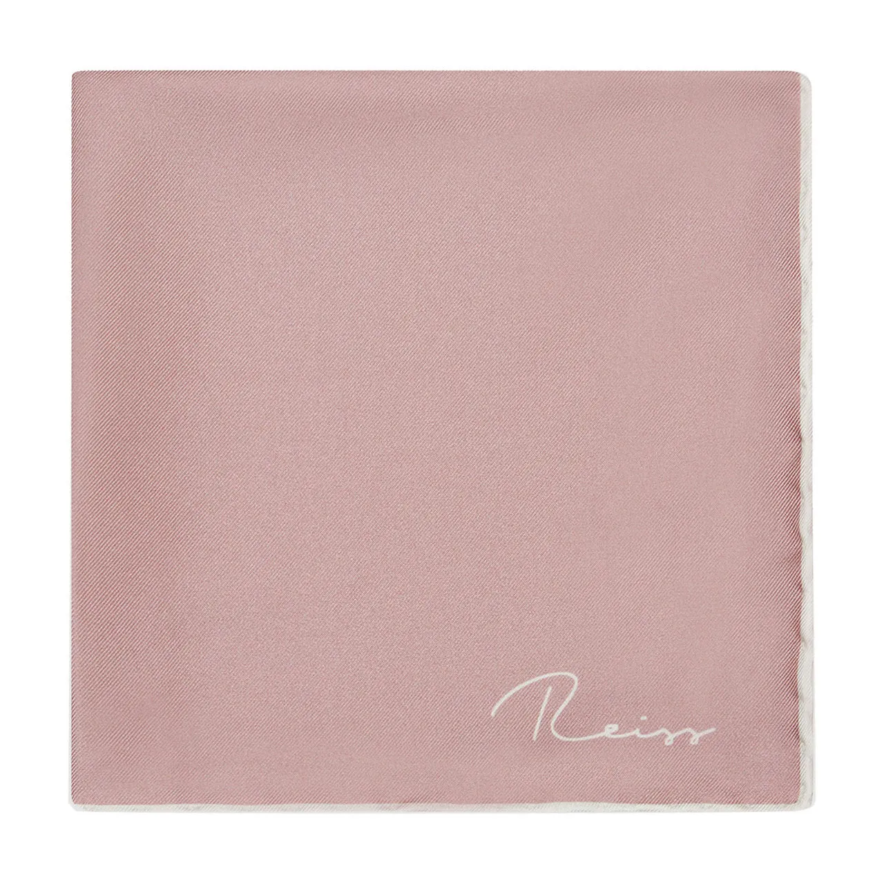 REISS Ceremony Silk Pocket Square - PINK