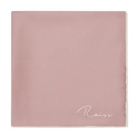 REISS Ceremony Silk Pocket Square - PINK