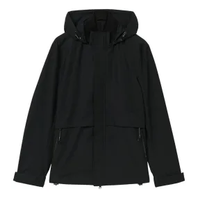 REISS Earlsfield Drawstring Technical Hooded Jacket - Blue