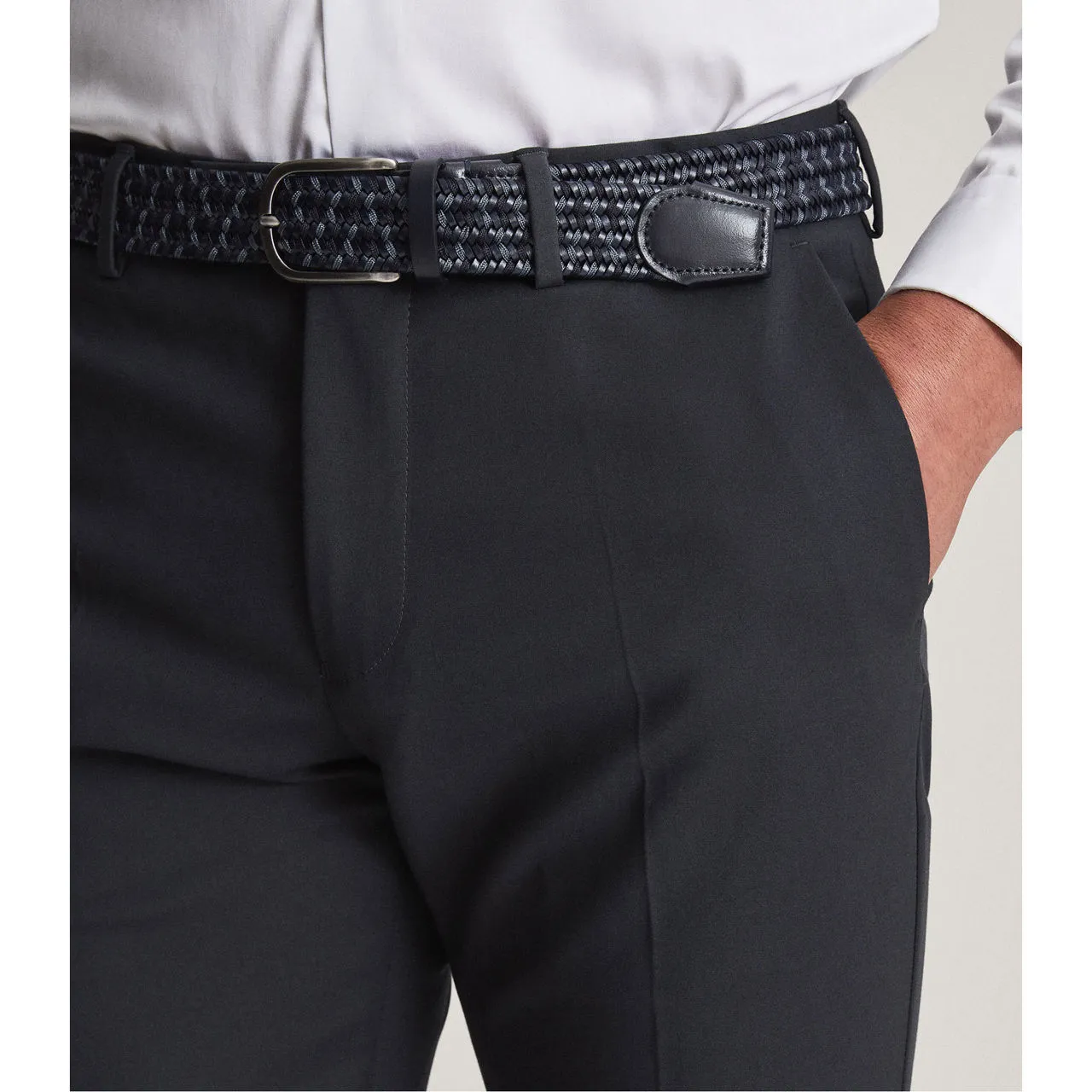 REISS Elmont Woven Belt - Blue