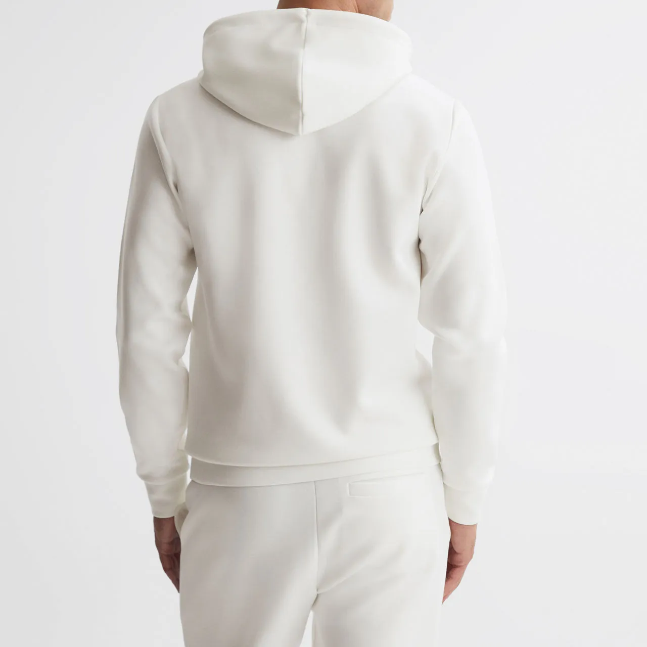 REISS Fabien Regular Fit Hoodie - WHITE