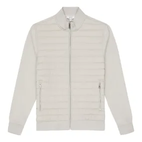 REISS Flintoff Hybrid Quilted Jacket - Beige