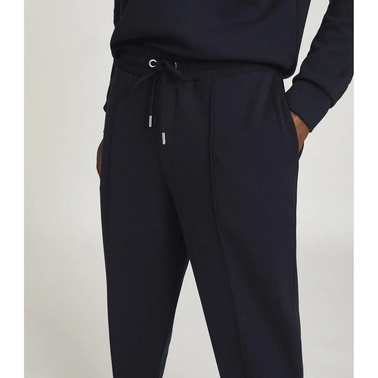 REISS Premier Neoprene Joggers - Blue