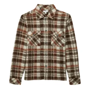 REISS Wade Check Overshirt - Brown