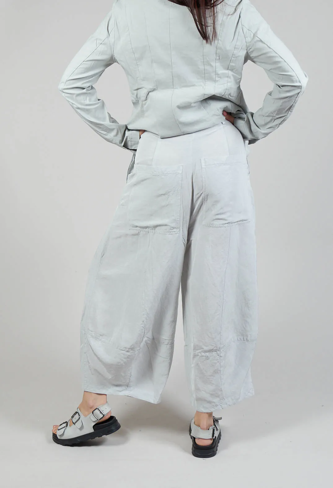 Relaxed Fit Balloon Trousers in Grey