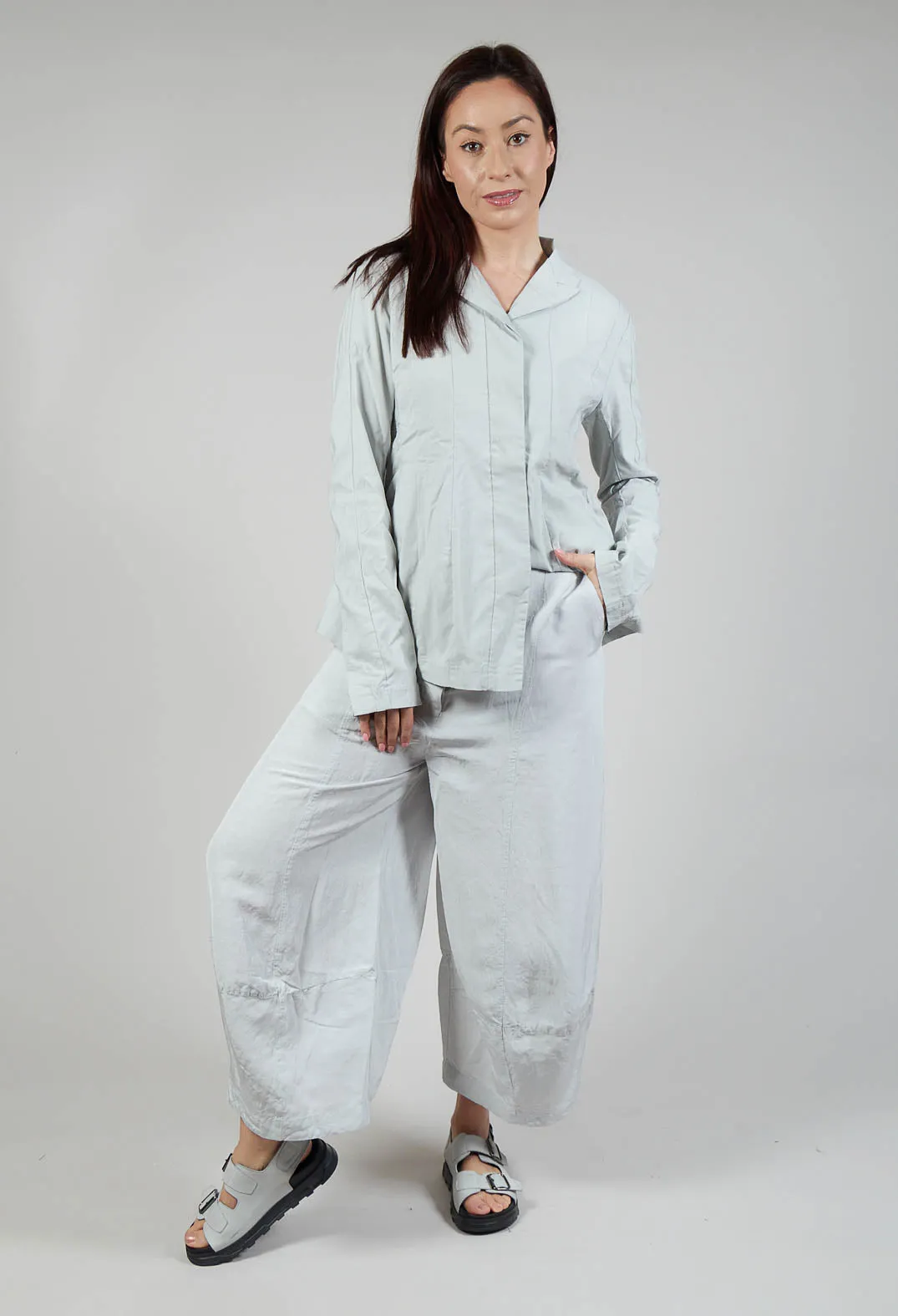 Relaxed Fit Balloon Trousers in Grey