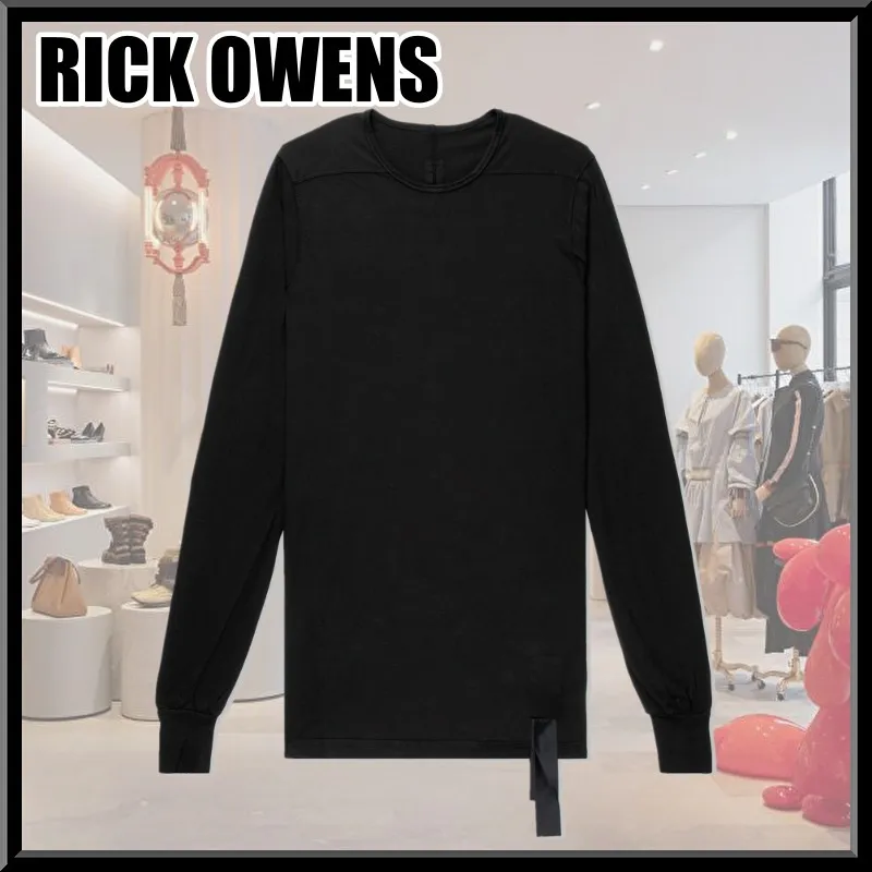 RICK OWENS  |Crew Neck Pullovers Unisex Street Style Long Sleeves Plain