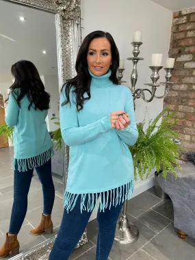 Roll Neck Tassel Hem Jumper Macy