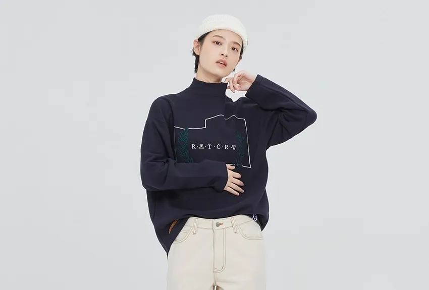 ROMANTIC CROWN  |Pullovers Unisex Street Style Long Sleeves Plain Cotton