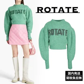 ROTATE  |Casual Style Wool Nylon Street Style Long Sleeves Plain