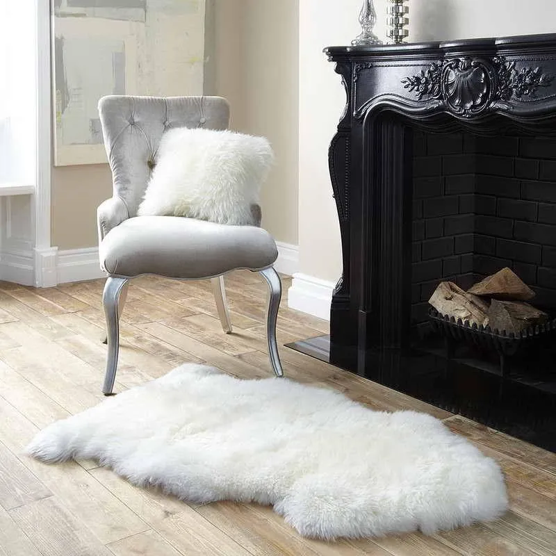 RUSTIC HOME Premium Australian Lambskin Sheepskin Soft Long Wool Rugs