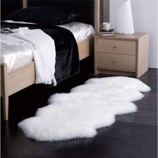 RUSTIC HOME Premium Australian Lambskin Sheepskin Soft Long Wool Rugs