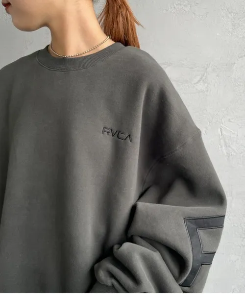 RVCA  |Crew Neck Pullovers Unisex Sweat Street Style Long Sleeves