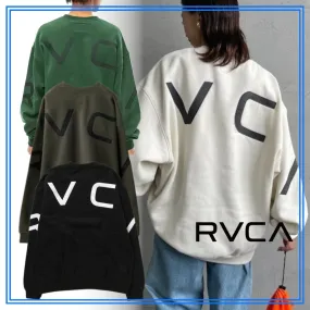 RVCA  |Crew Neck Pullovers Unisex Sweat Street Style Long Sleeves