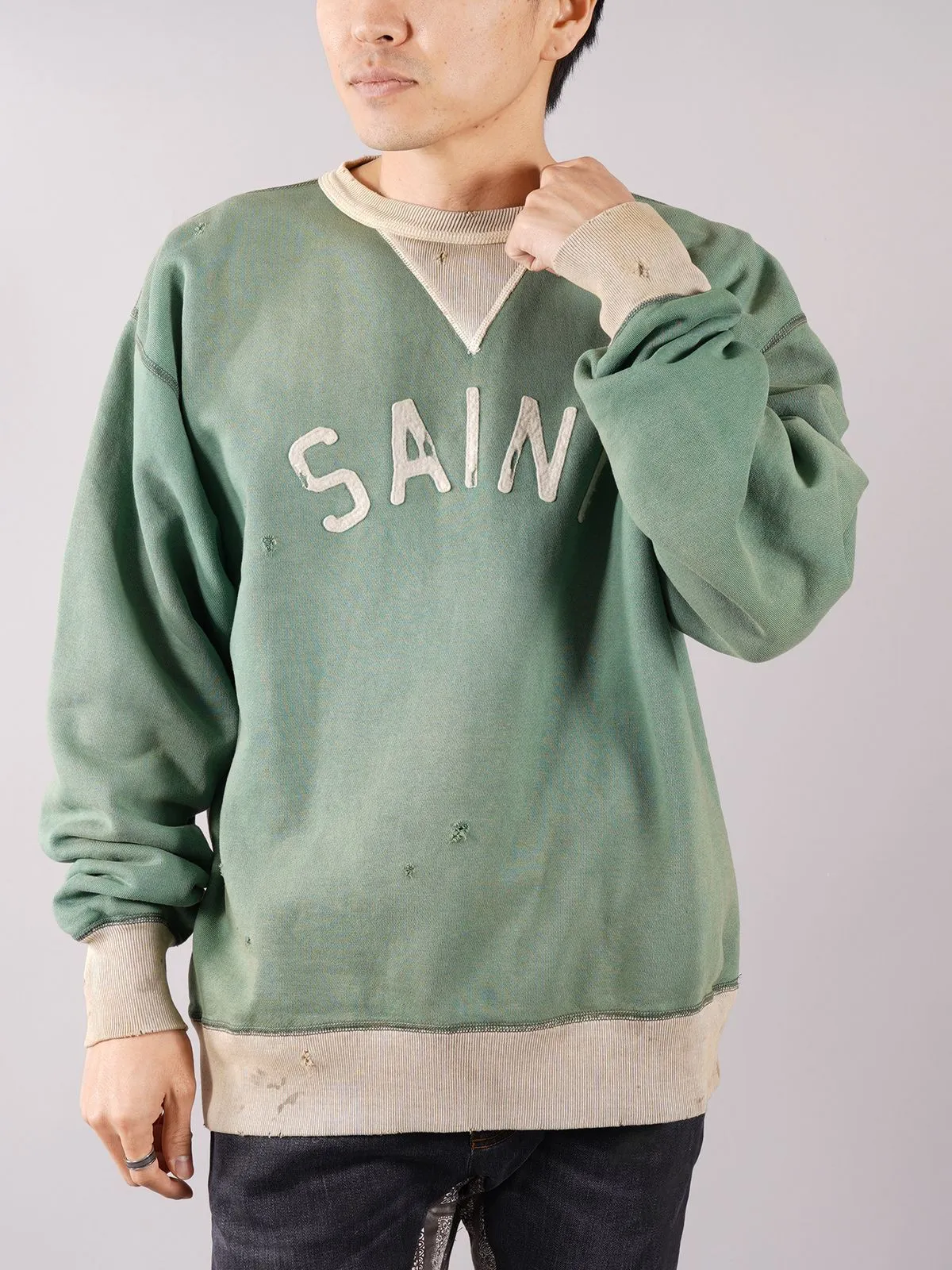 Saint Mxxxxxx  |Crew Neck Unisex Sweat Street Style Long Sleeves Plain