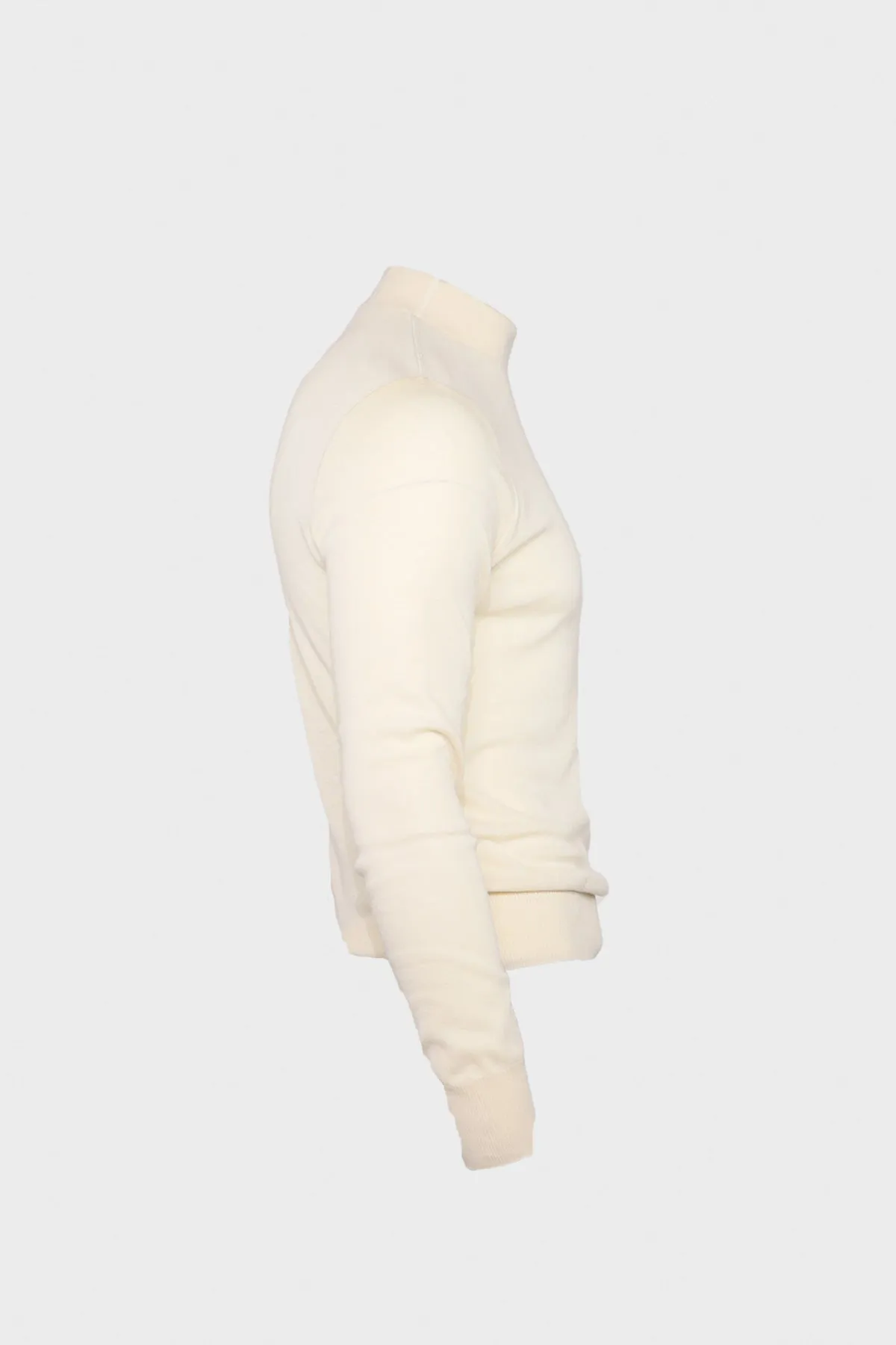 Seamless Turtleneck Sweater - Light Cream