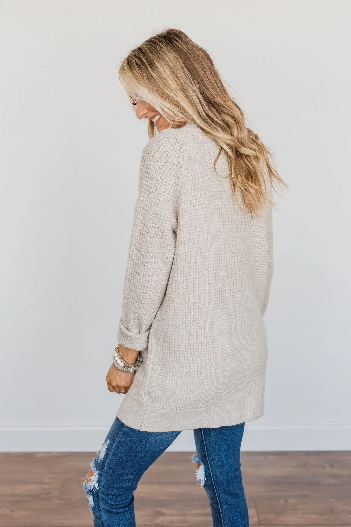 Season Of Change Knit Cardigan- Oatmeal