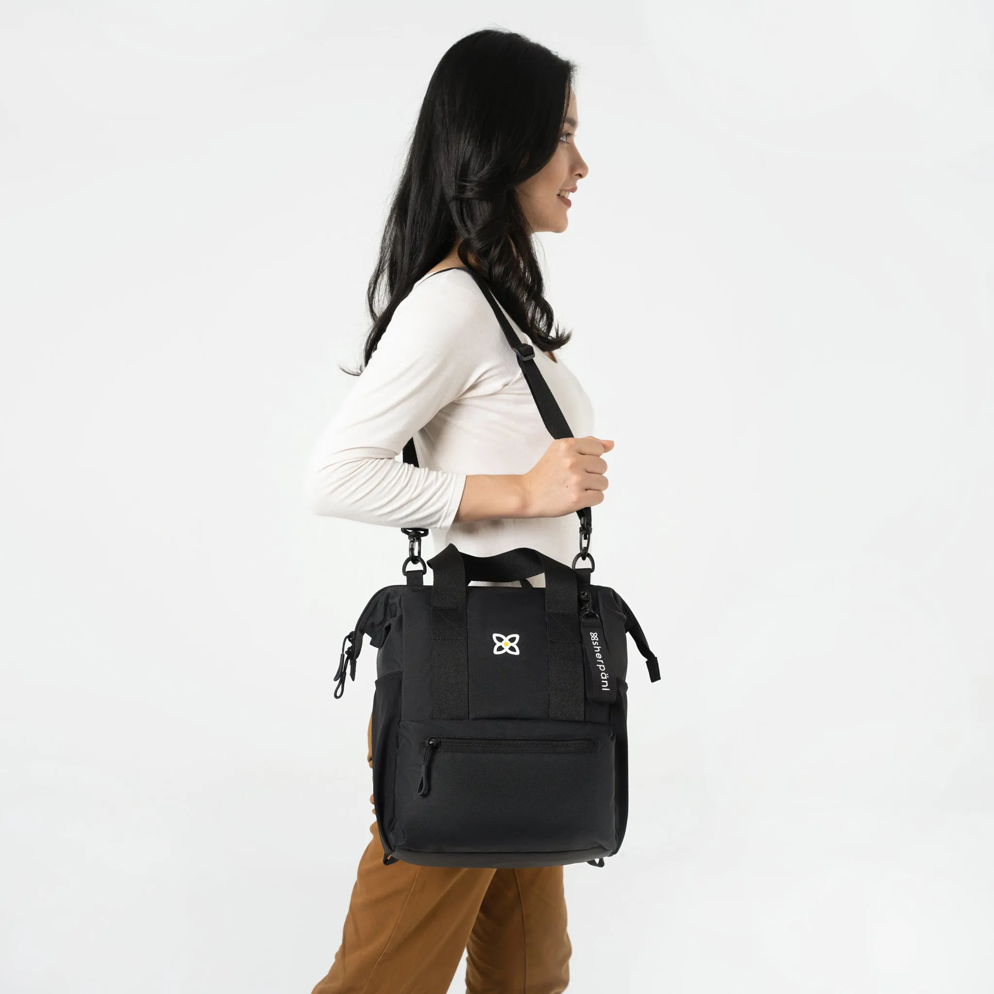 Sherpani Dispatch Convertible Tote Bag/Backpack raven