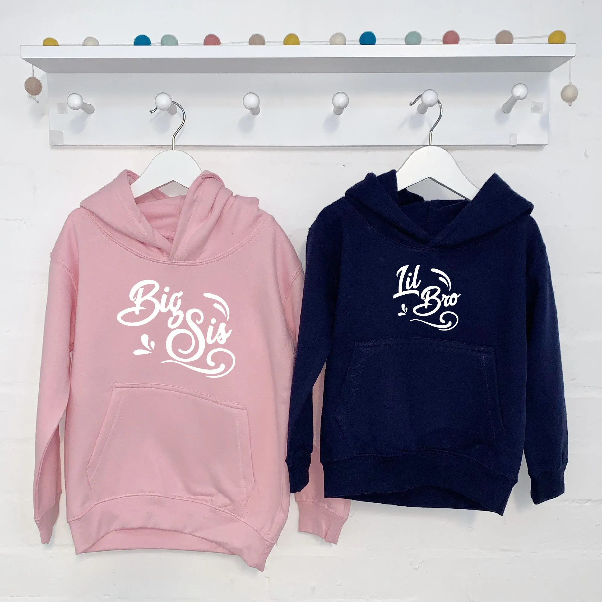 Sibling Waves Brother Sister Hoodie Set