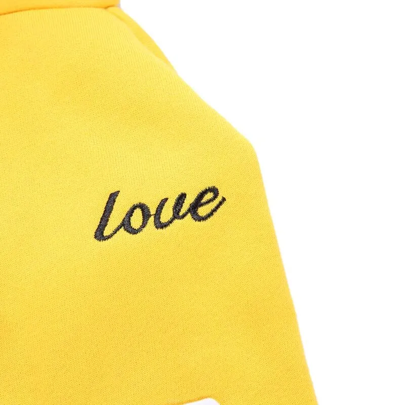 Simple Hoodie With Love Print Hoodie For Dogs