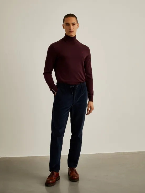 Slim fit corduroy pants