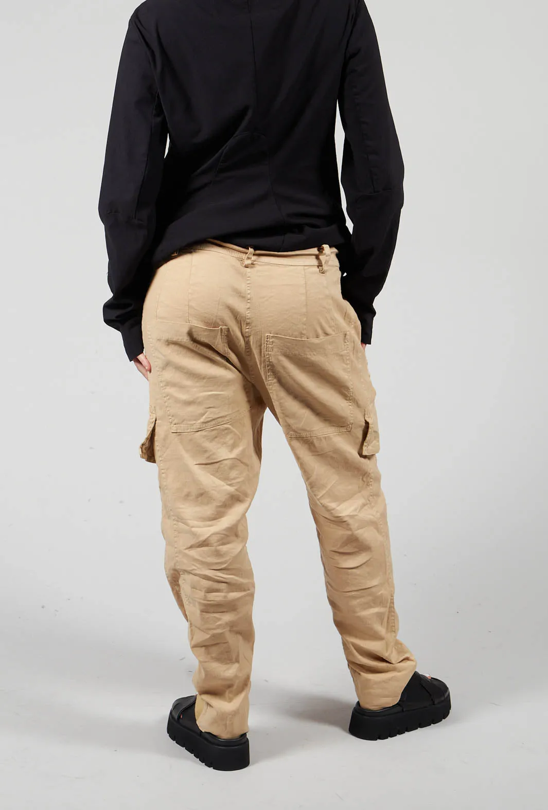 Slim Leg Cargo Trousers in Corn