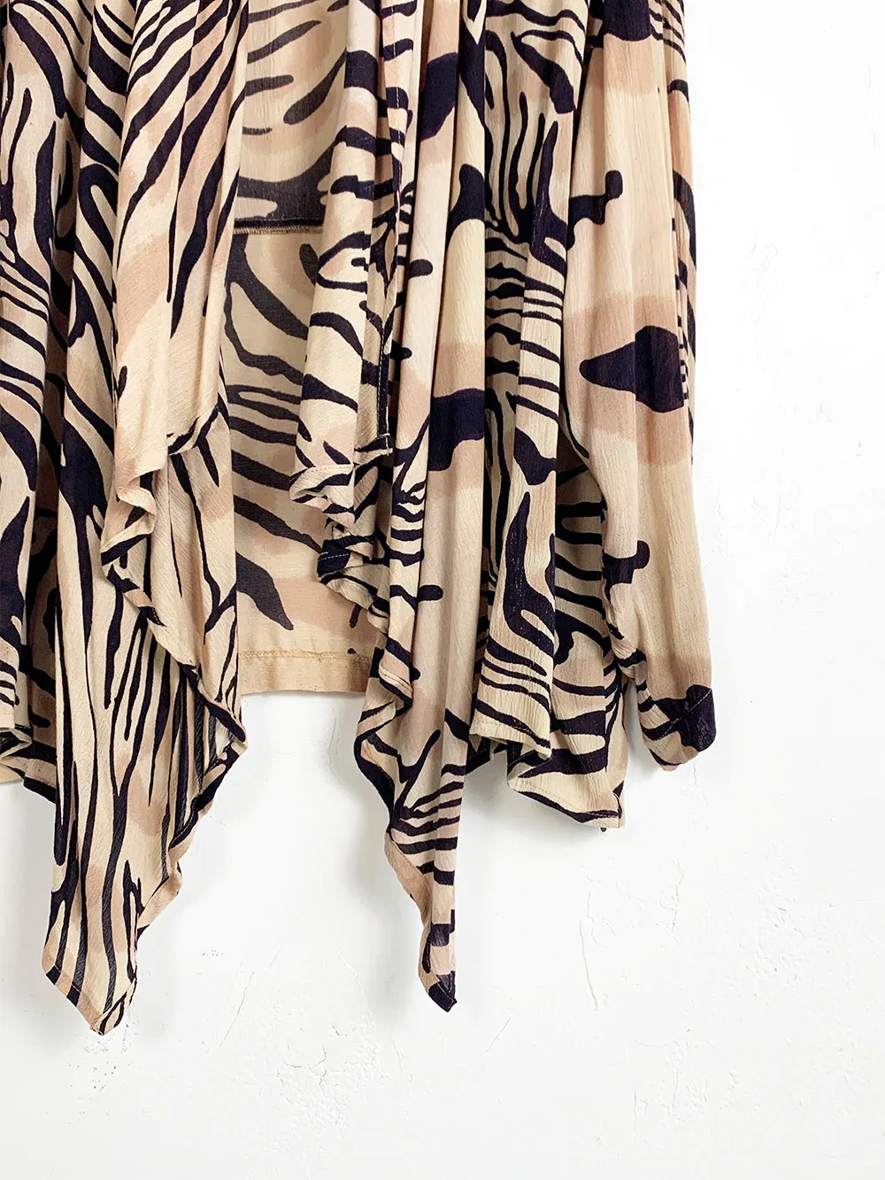 Sterling Style Animal Print Wrap Cardigan