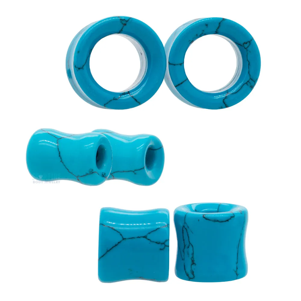 Stone Double Flare Eyelets - Turquoise