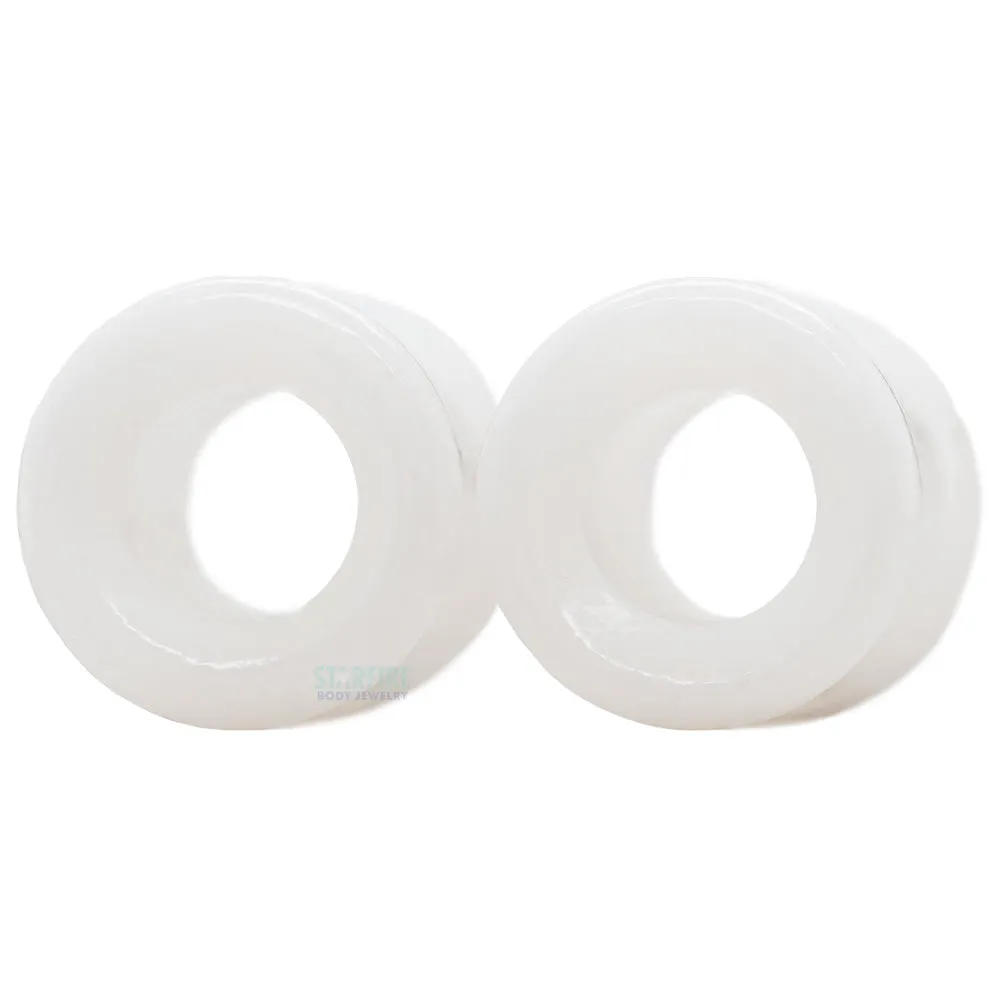 Stone Double Flare Eyelets - White Onyx