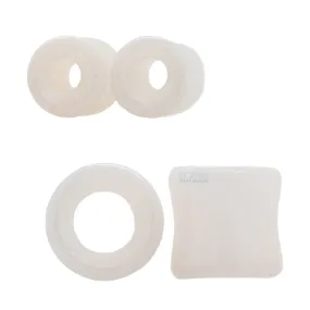 Stone Double Flare Eyelets - White Onyx