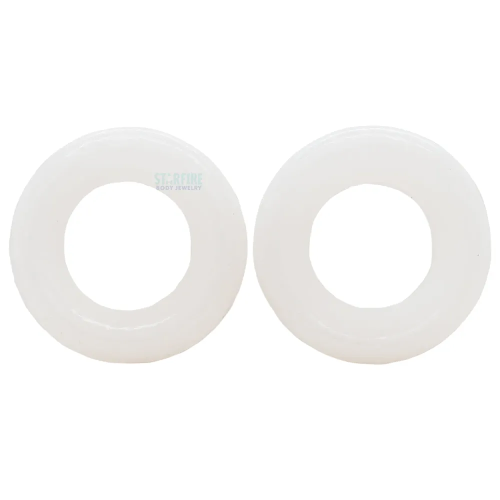 Stone Double Flare Eyelets - White Onyx