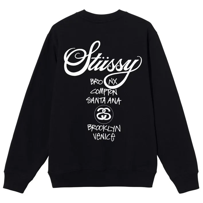 STUSSY  |Street Style Long Sleeves Logo Skater Style Sweatshirts