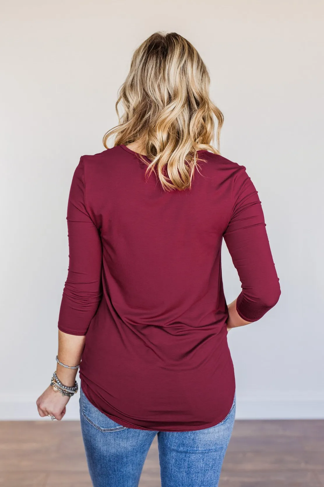 Sucker For Love Criss-Cross Top- Burgundy