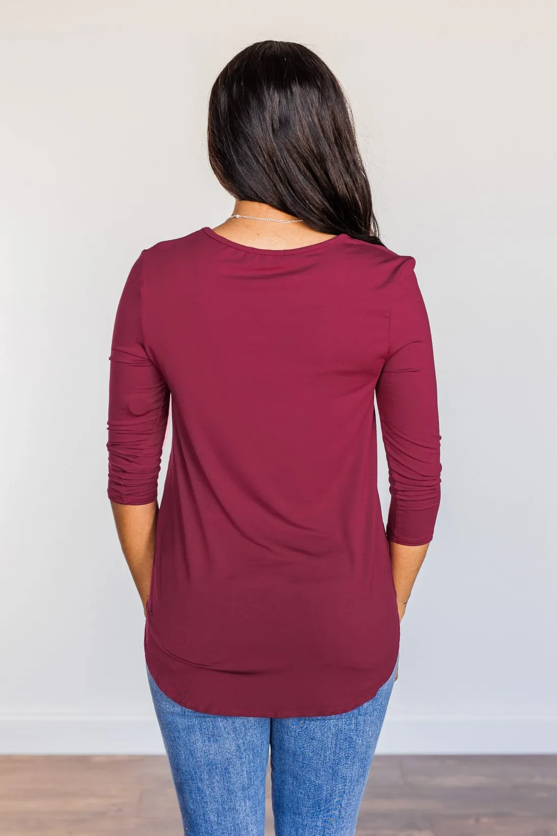 Sucker For Love Criss-Cross Top- Burgundy