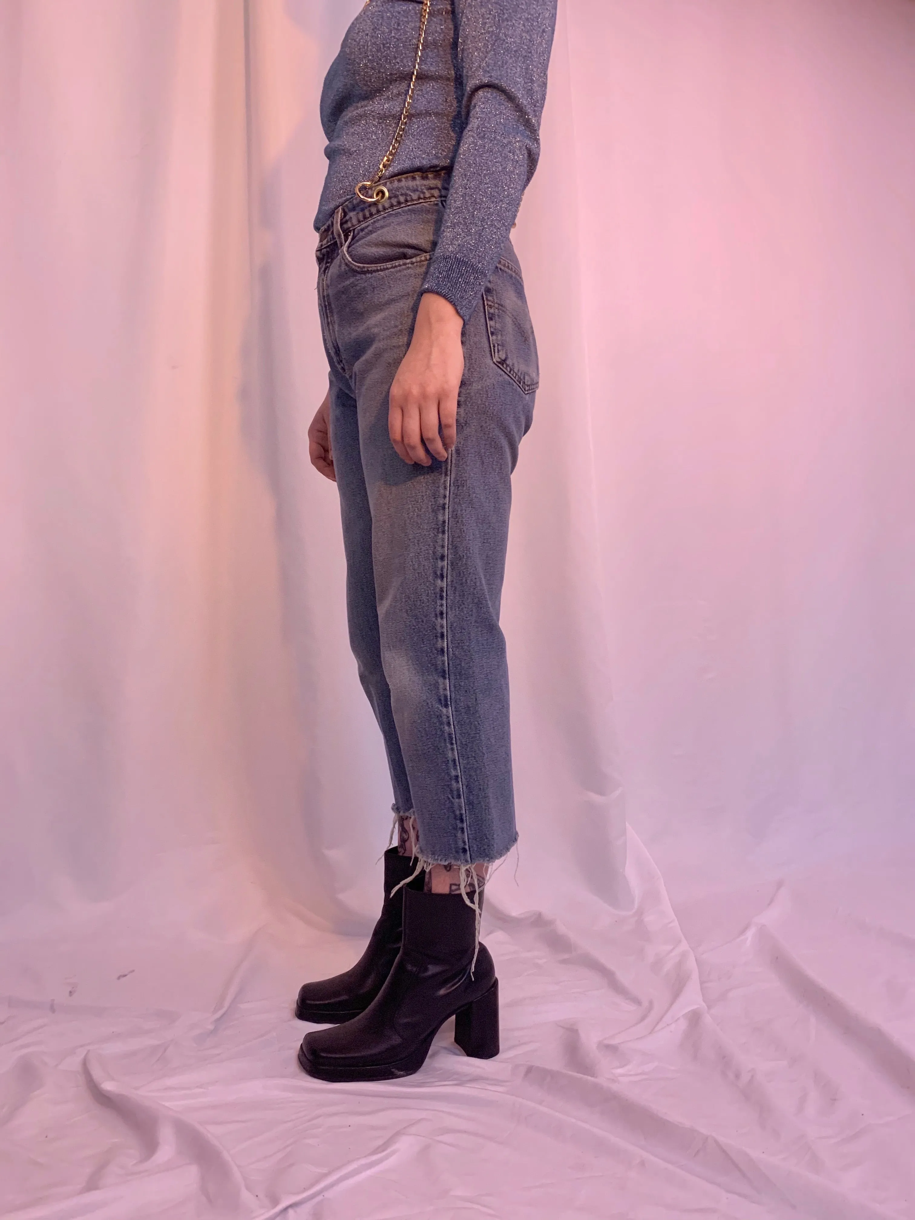 Suspender chain jeans