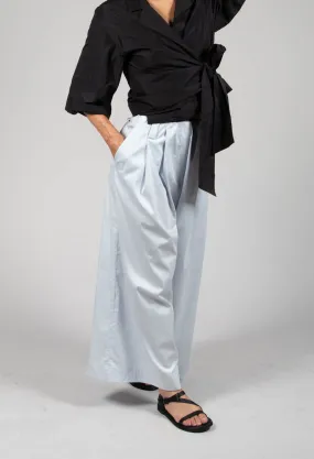 Tailored Wide Leg Trousers in Blue