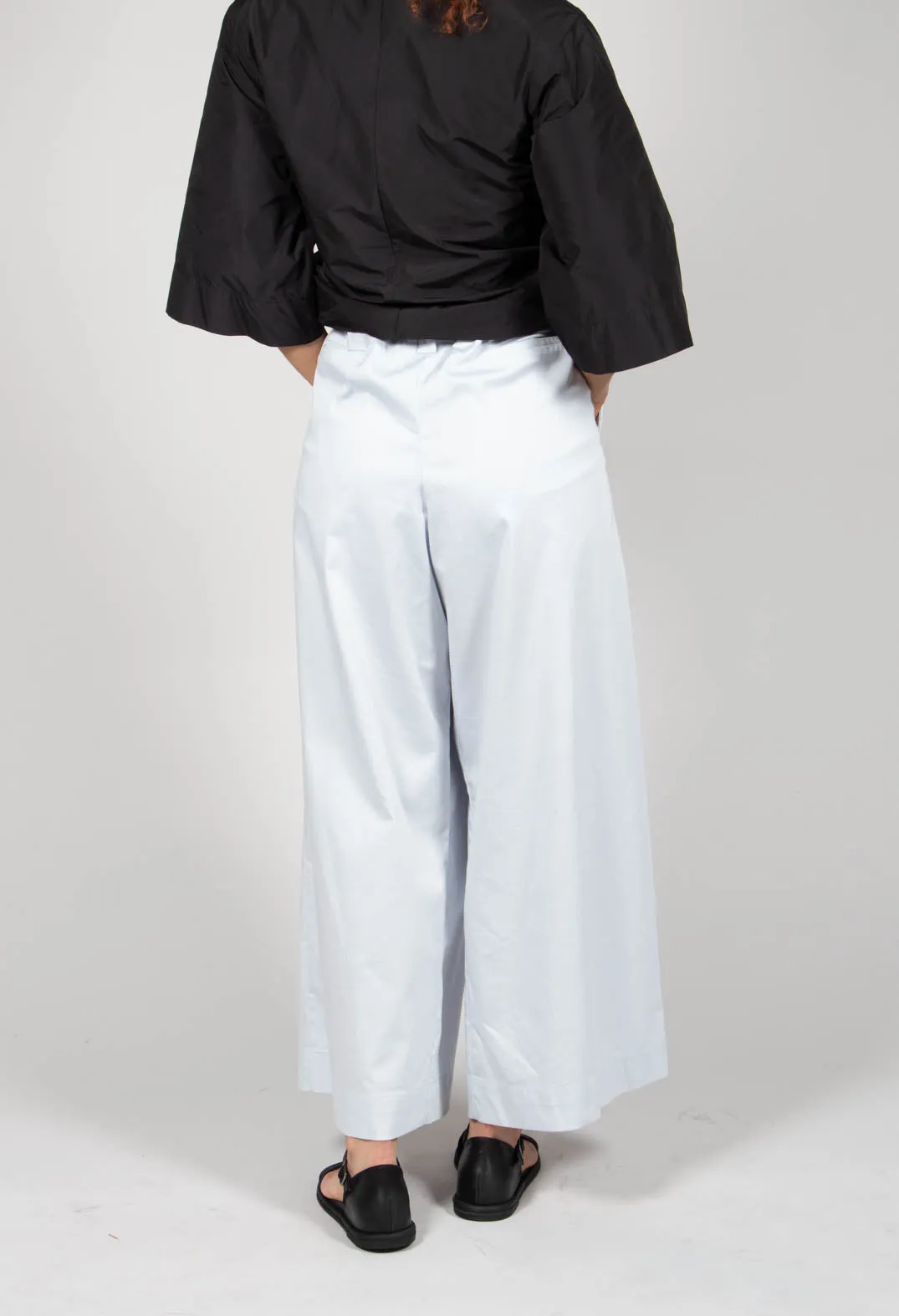 Tailored Wide Leg Trousers in Blue