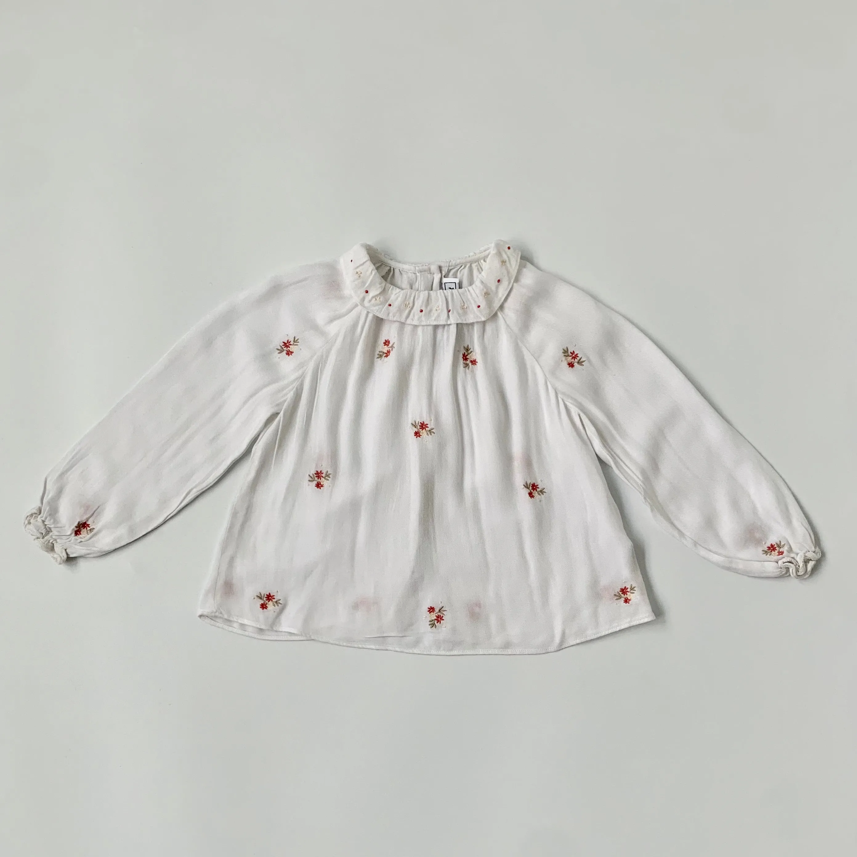 Tartine et Chocolat White Embroidered Blouse: 3 Years