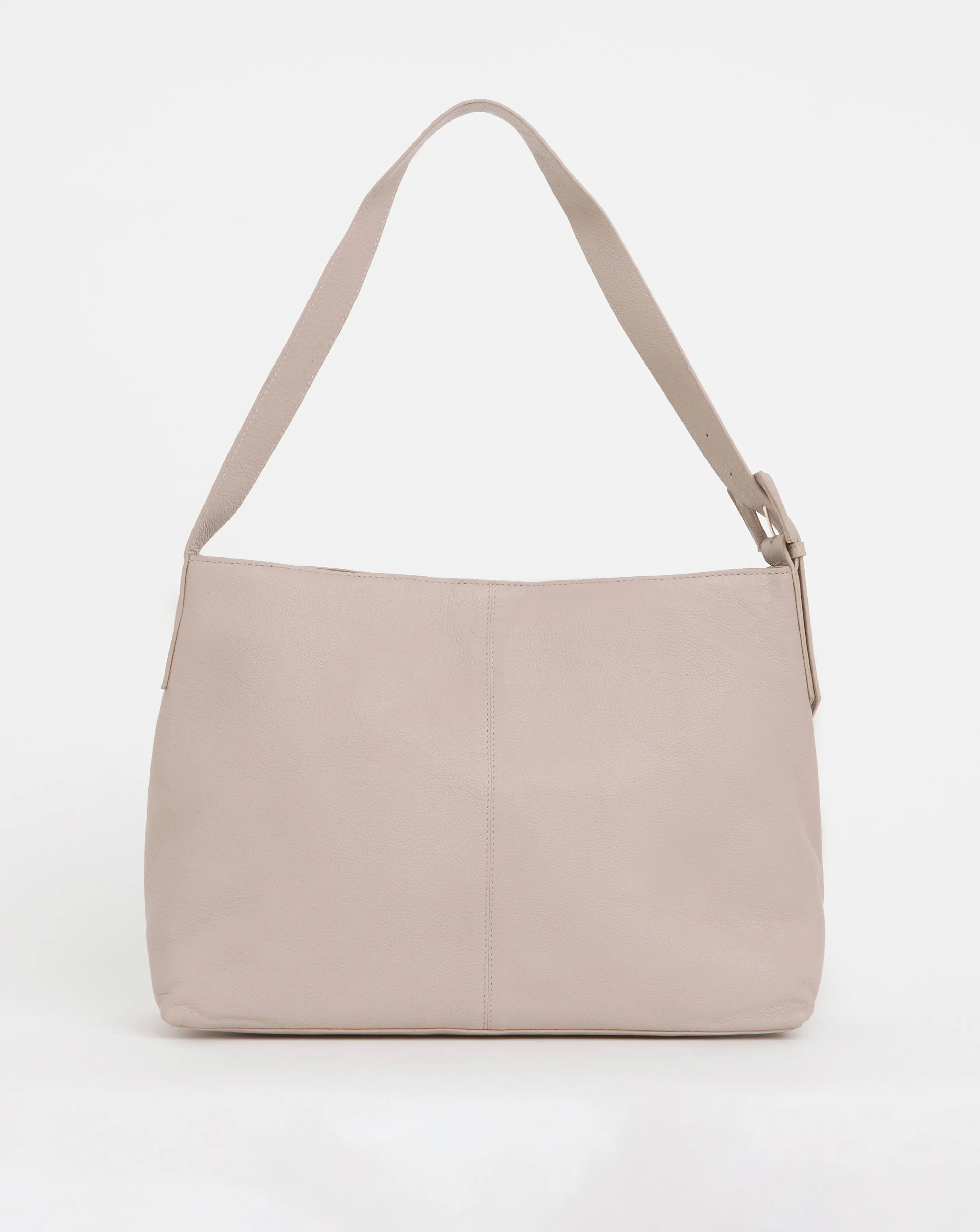 Taupe Real Leather Tote Bag | Simply Be