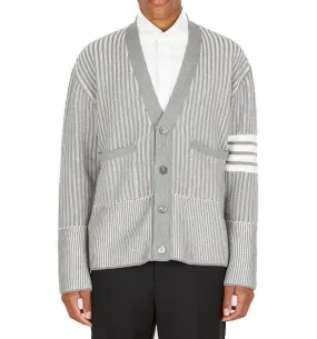 Thom Browne V-Neck Stripe Cardigan