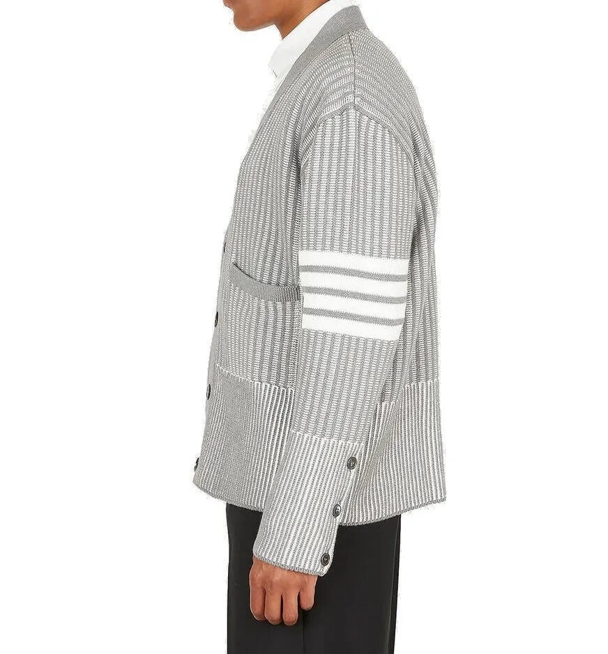 Thom Browne V-Neck Stripe Cardigan