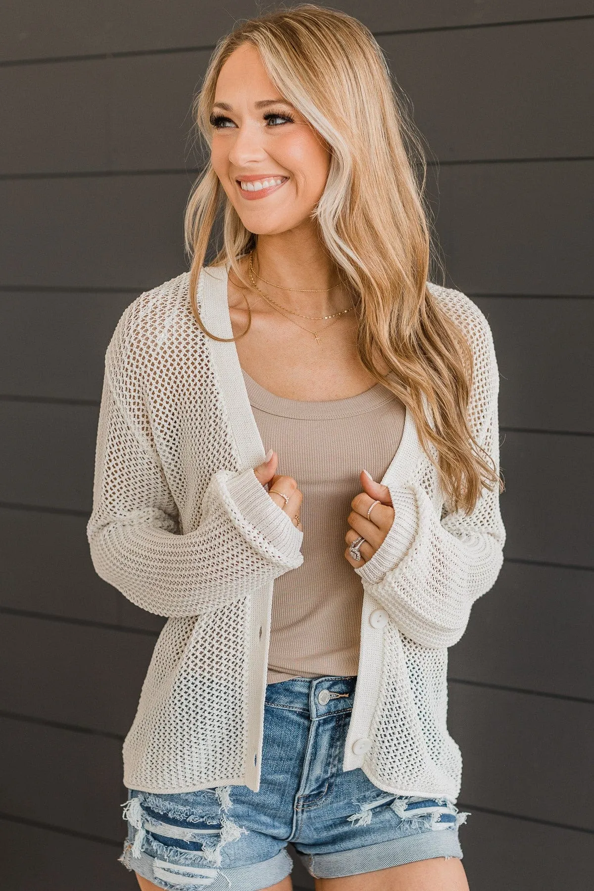 Thread & Supply Keeping Cool Cardigan- Ivory